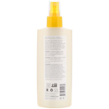 頭髮噴霧, 頭髮造型: Andalou Naturals, Hair Spray, Brilliant Shine, Sunflower & Citrus, Medium Hold, 8.2 fl oz (242 ml)