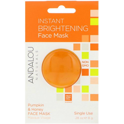Andalou Naturals, Instant Brightening Face Mask, Pumpkin and Honey, .28 oz (8 g) Review