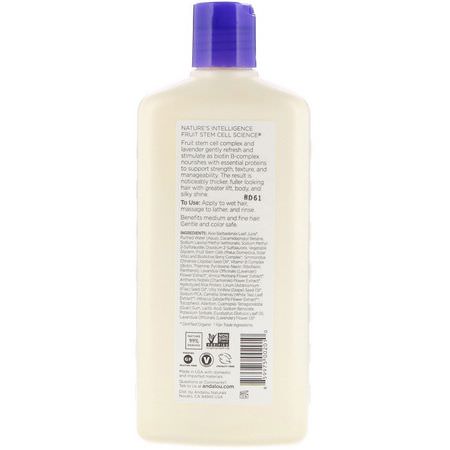 洗髮, 護髮: Andalou Naturals, Shampoo, Full Volume, For Lift, Body, and Shine, Lavender & Biotin, 11.5 fl oz (340 ml)