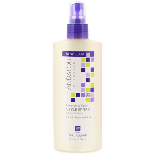 Andalou Naturals, Style Spray, Full Volume, Lavender & Biotin, 8.2 fl oz (242 ml) Review
