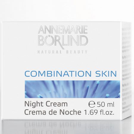 夜間保濕霜, 乳霜: AnneMarie Borlind, Combination Skin Night Cream, 1.69 fl oz (50 ml)