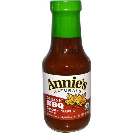 燒烤醬, 醃料: Annie's Naturals, Organic BBQ Smokey Maple Sauce, 12 oz (340 g)