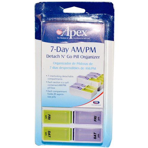 Apex, 7-Day AM/PM Detach N' Go, 1 Pill Organizer Review