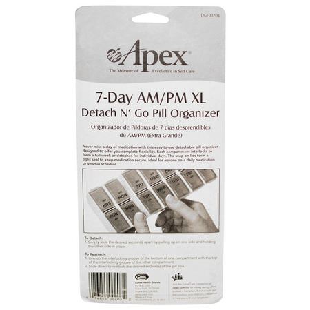 藥丸整理器, 急救: Apex, 7-Day AM/PM XL, 1 Pill Organizer