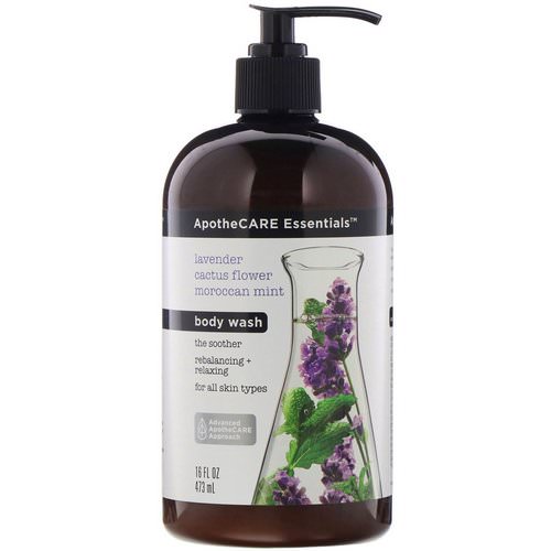 ApotheCARE Essentials, The Soother, Body Wash, Lavender & Cactus Flower & Moroccan Mint, 16 fl oz (473 ml) Review