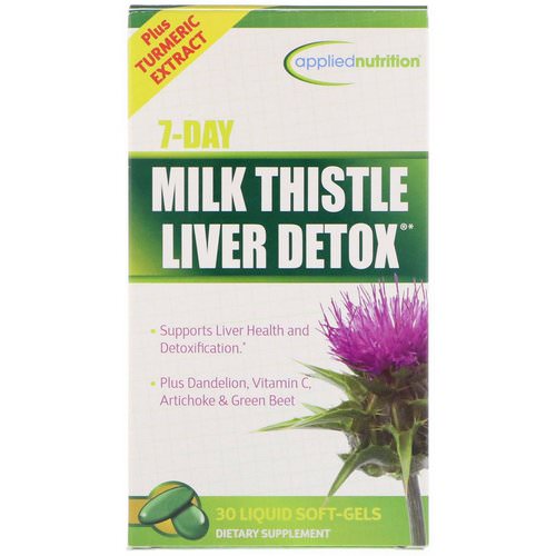 appliednutrition, 7-Day Milk Thistle Liver Detox, 30 Liquid Soft-Gels Review