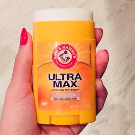Arm & Hammer, UltraMax, Solid Antiperspirant Deodorant, for Women, Powder Fresh, 2.6 oz (73 g)