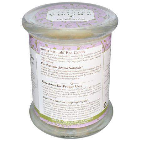 蠟燭, 家庭香精: Aroma Naturals, 100% Natural Soy Essential Oil Candle, Serenity, Ylang Ylang & Lavender, 8.8 oz (260 g) 3