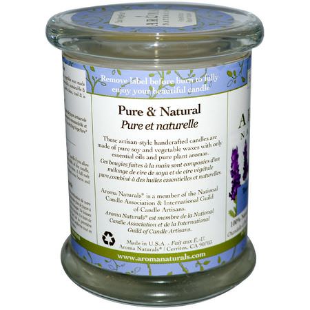 蠟燭, 家庭香水: Aroma Naturals, 100% Natural Soy Essential Oil Candle, Tranquility, Lavender, 8.8 oz (260 g)