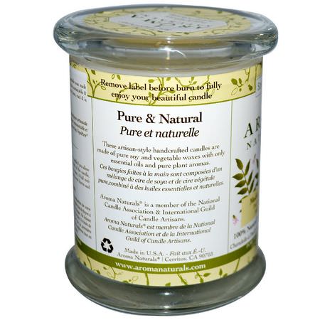 蠟燭, 家庭香水: Aroma Naturals, Soy VegePure, 100% Natural Soy Pillar Candle, Meditation, Patchouli & Frankincense, 8.8 oz (260 g)