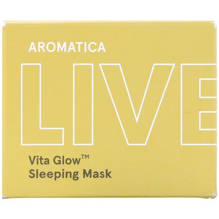 治療口罩, K美容口罩: Aromatica, Lively, Vita Glow, Sleeping Mask, 3.5 oz (100 g)