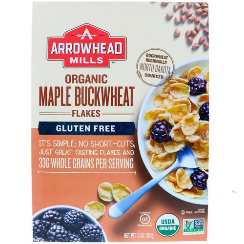 Arrowhead Mills, Organic Maple Buckwheat Flakes, Gluten Free, 10 oz (283 g) Review