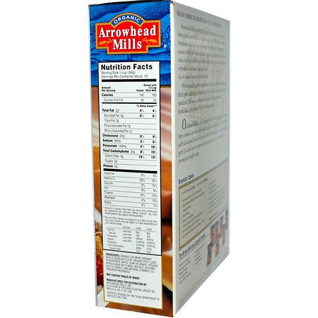 早餐穀物: Arrowhead Mills, Organic Oat Bran Flakes, 12 oz (340 g)