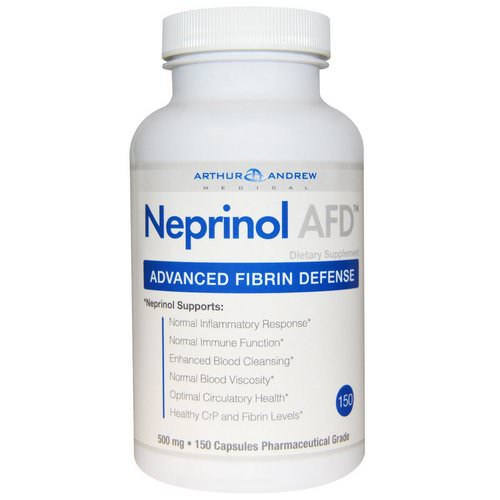 Arthur Andrew Medical, Neprinol AFD, Advanced Fibrin Defense, 500 mg, 150 Capsules Review