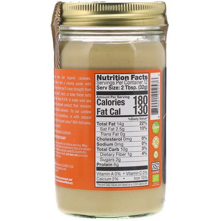 腰果黃油, 蜜餞: Artisana, Organics, Cashew Butter, 14 oz (397 g)