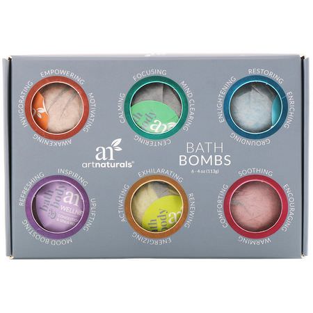 浴炸彈, 油: Artnaturals, Bath Bombs, 6 Bombs, 4 oz (113 g) Each