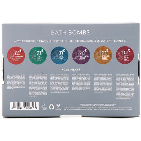 Art Naturals Bath Bombs - 浴炸彈, 油, 沐浴鹽, 淋浴