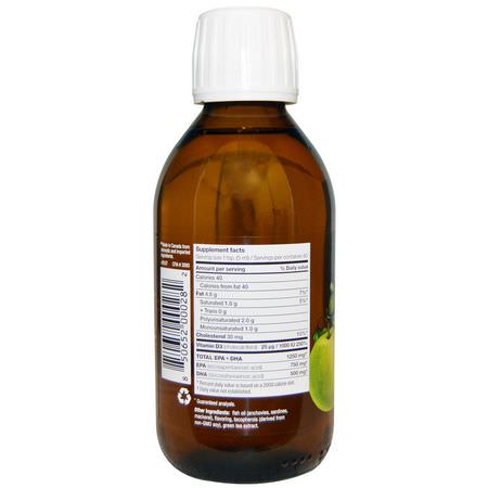 Omega-3魚油, EPA DHA: Ascenta, NutraSea + D, Omega-3 + Vitamin D, Crisp Apple Flavor, 6.8 fl oz (200 ml) Liquid