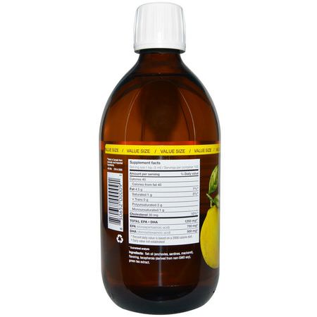 Omega-3魚油, EPA DHA: Ascenta, NutraSea, Omega-3, Zesty Lemon Flavor, 16.9 fl oz (500 ml)