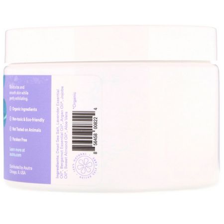 拋光, 身體磨砂膏: Asutra, Scrub The Day Away, Exfoliating Body Scrub, Soothing Lavender, 12 oz (350 g)