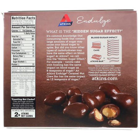 小吃店, 糖果: Atkins, Endulge, Chocolate Covered Almonds, 5 Packs, 1 oz (28 g) Each