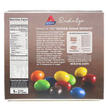 小吃店, 糖果: Atkins, Endulge, Chocolate Peanut Candies, 5 Packs, 1.2 oz (34 g) Each
