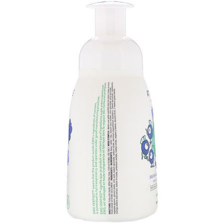 淋浴, 沐浴: ATTITUDE, Little Leaves Science, Foaming Hand Soap, Blueberry, 10 fl oz (295 ml)