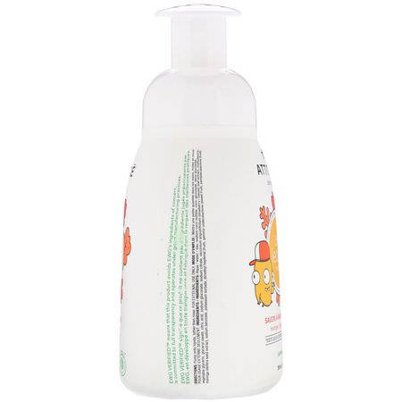 淋浴, 沐浴: ATTITUDE, Little Leaves Science, Foaming Hand Soap, Mango, 10 fl oz (295 ml)