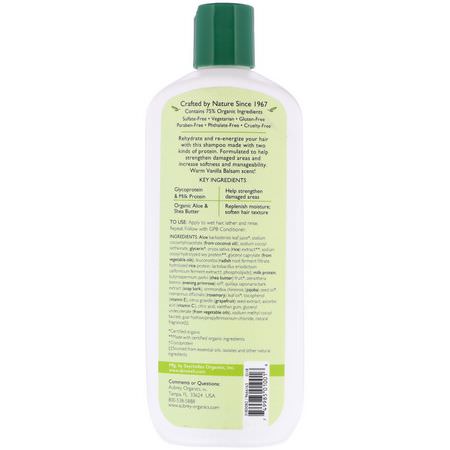 洗髮, 護髮: Aubrey Organics, GPB, Balancing Protein Shampoo, Normal Hair, Vanilla Balsam, 11 fl oz (325 ml)