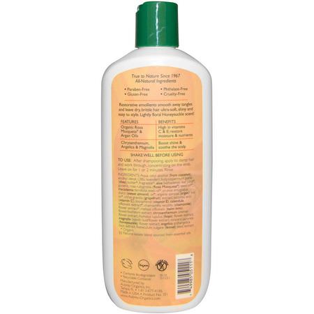 護髮素, 護髮素: Aubrey Organics, Honeysuckle Rose Conditioner, Restores & Hydrates, Dry Hair, 11 fl oz (325 ml)