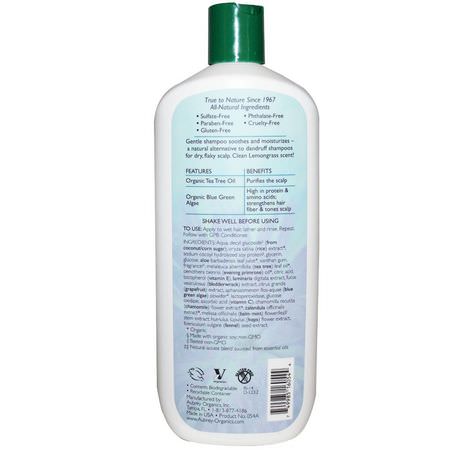 頭皮護理, 頭髮: Aubrey Organics, Scalp Rescue Shampoo, Tea Tree & Primrose, 16 fl oz (473 ml)