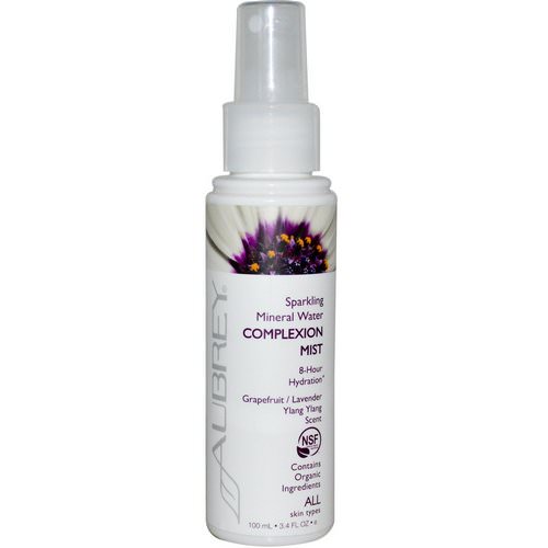 Aubrey Organics, Sparkling Mineral Water Complexion Mist, Grapefruit/Lavender Ylang Ylang Scent, 3.4 fl oz (100 ml) Review