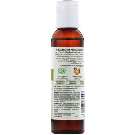 油, 沐浴鹽: Aura Cacia, Aromatherapy Body Oil, Clearing Eucalyptus, 4 fl oz (118 ml)
