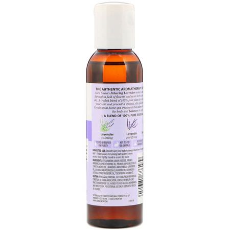 油, 沐浴鹽: Aura Cacia, Aromatherapy Body Oil, Relaxing Lavender, 4 fl oz (118 ml)