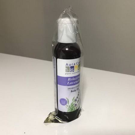 Aura Cacia, Aromatherapy Body Oil, Relaxing Lavender, 8 fl oz (237 ml)
