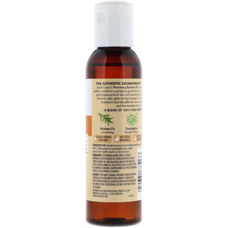 油, 沐浴鹽: Aura Cacia, Aromatherapy Body Oil, Warming Balsam Fir, 4 fl oz (118 ml)