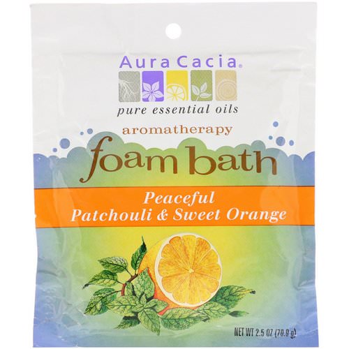 Aura Cacia, Aromatherapy Foam Bath, Peaceful Patchouli & Sweet Orange, 2.5 oz (70.9 g) Review