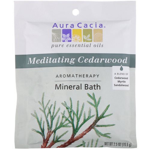Aura Cacia, Aromatherapy Mineral Bath, Meditating Cedarwood, 2.5 oz (70.9 g) Review