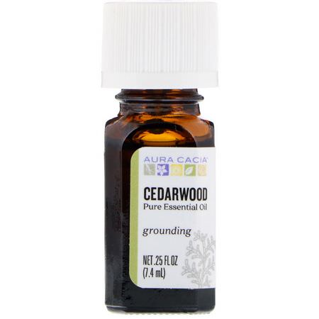 Aura Cacia Cedarwood Oil - 雪松油, 香精油, 香薰, 沐浴