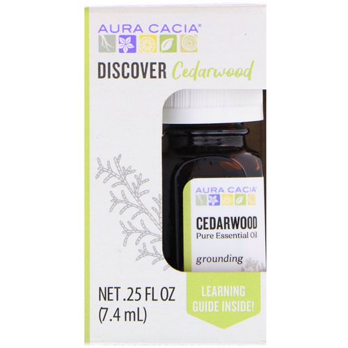 Aura Cacia, Discover Cedarwood, Pure Essential Oil, .25 fl oz (7.4 ml) Review