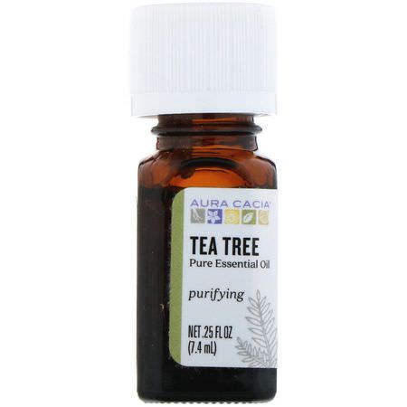 Aura Cacia Tea Tree Oil - 茶樹油, 清潔, 淨化, 精油