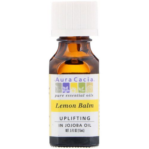 Aura Cacia, Pure Essential Oils, Lemon Balm, Uplifting, .5 fl oz (15 ml) Review