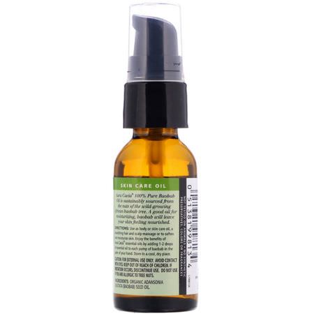 皮膚發癢, 乾燥: Aura Cacia, Organic Baobab Oil, Skin Care Oil, 1 fl oz (30 ml)