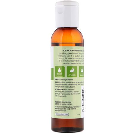 頭皮護理, 頭髮護理: Aura Cacia, Organic, Pure Essential Oils, Vegetable Glycerin, 4 fl oz (118 ml)