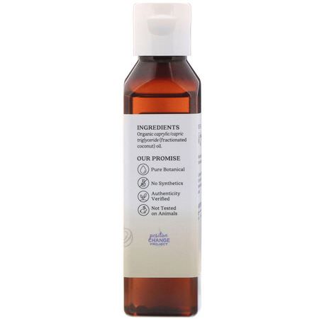 按摩油, 身體: Aura Cacia, Organic Skin Care Oil, Coconut Oil, Fractionated, 4 fl oz (118 ml)