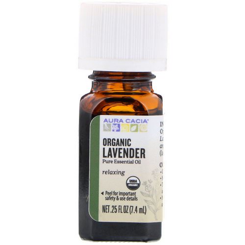Aura Cacia, Pure Essential Oil, Organic Lavender, .25 fl oz (7.4 ml) Review