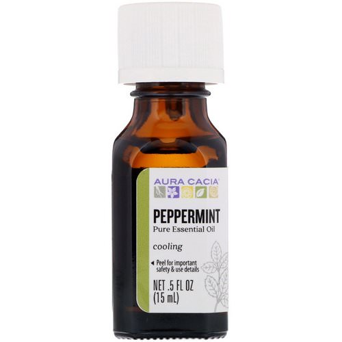 Aura Cacia, Pure Essential Oil, Peppermint, .5 fl oz (15 ml) Review