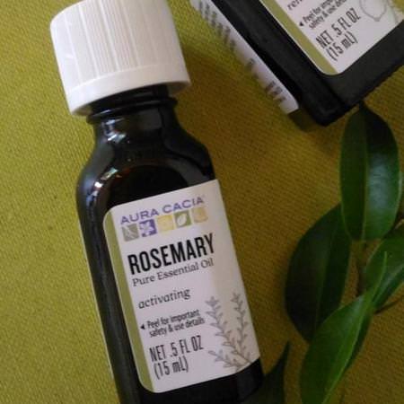 Aura Cacia Rosemary Oil - 迷迭香油, 淨化, 淨化, 精油