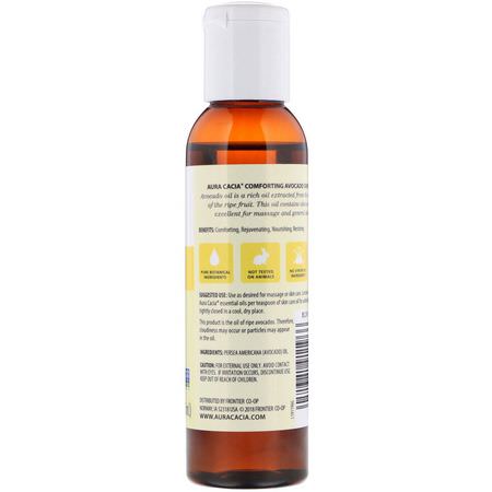 載體油, 精油: Aura Cacia, Skin Care Oil, Comforting Avocado, 4 fl oz (118 ml)