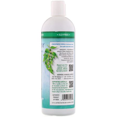 洗髮, 護髮: Auromere, Ayurvedic Shampoo with Neem, Aloe Vera, 16 fl oz (473 ml)